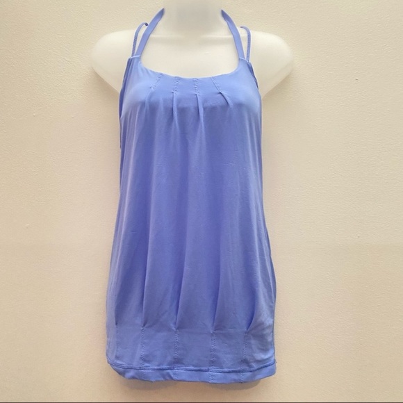 (R) Lululemon Flow and Go Tank Built in Bra Lullaby Blue Size 6 - Picture 3 of 15